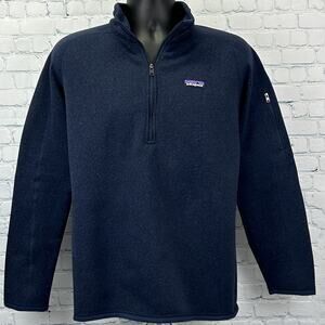 Patagonia Better Sweater 1/4 Quarter Zip Fleece 25618 Blue Womens XL X-Large